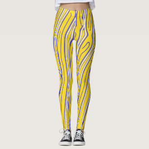 Legging Padrão abstrato amarelo "Ratti_Creative_Arts"