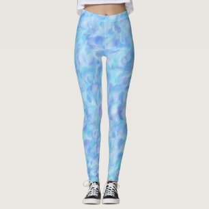 Legging Padrão Abstrato azul roxo sem costura