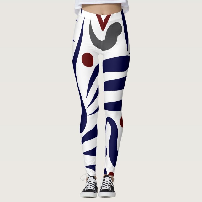 Legging padrão abstrato bonito (Frente)
