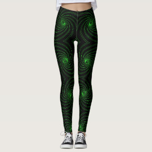 Legging Padrão abstrato de espiral contínuo