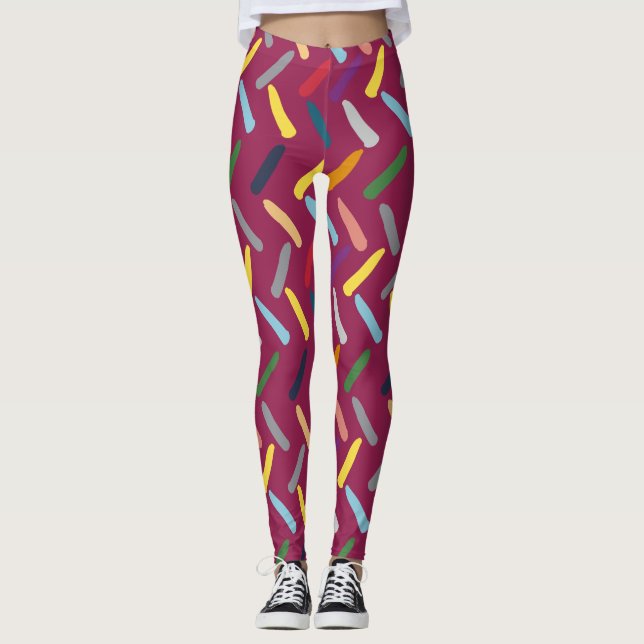 Legging Padrão Abstrato Moderno (Frente)