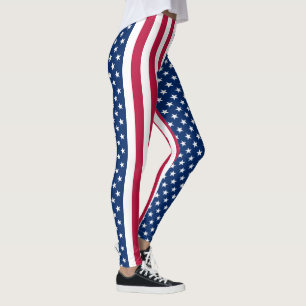 Legging Padrão americano de bandeira