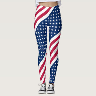 Legging Padrão americano de bandeira