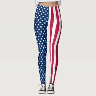 Legging Padrão americano de bandeira