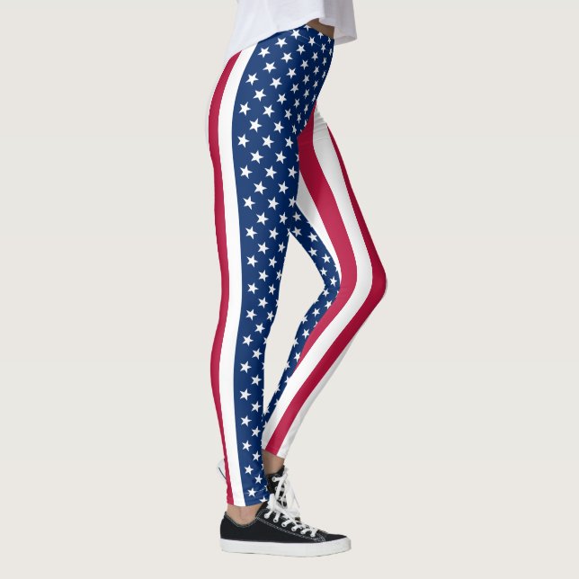 Legging Padrão americano de bandeira (Direita)