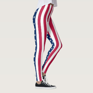 Legging Padrão americano de bandeira