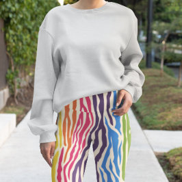 Legging Padrão Animal Selvagem de Zebra Colorida