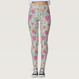 Legging Padrão Árabe Floral do limão