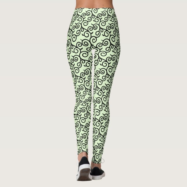Legging padrão arabesco tradicional japanês (Verso)