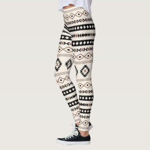 Legging Padrão Aztec Brown Black Cream Mixed Motifs