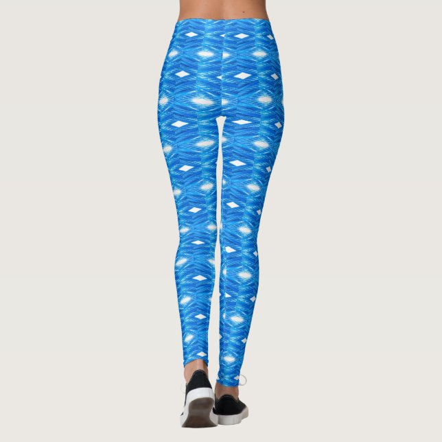 Legging Padrão azul (Verso)