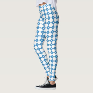 Legging Padrão Azul Bávaro Oktoberfest
