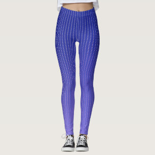 Legging Padrão azul de pontos brancos