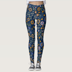 Legging Padrão Boho 01.w D Azul BG