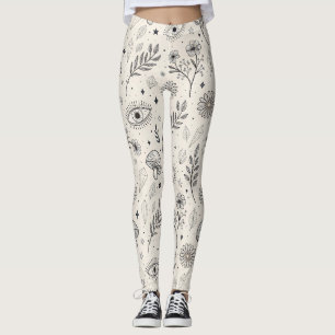 Legging Padrão Botânico Celestial (3)