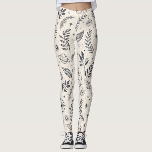 Legging Padrão Botânico Celestial (6)