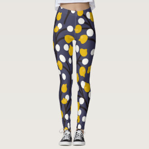 Legging Padrão botânico floral delicado e vítreo.