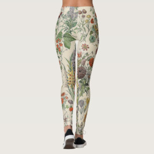 Legging Padrão Botânico Vintage