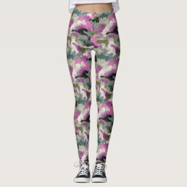 Legging Padrão Camuflado Rosa Ousado