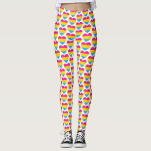 Legging Padrão cardíaco do orgulho pansexual LGBT