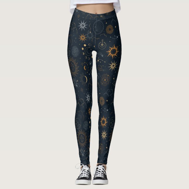 Legging Padrão Celestial Místico (Frente)