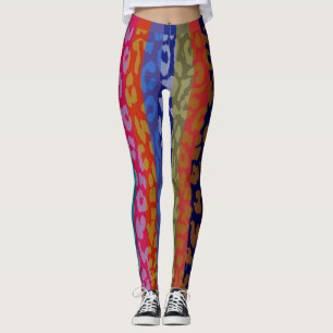 Legging Padrão Colorido da Pele Leopardo #11