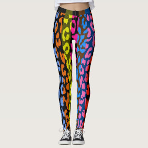 Legging Padrão Colorido da Pele Leopardo #8