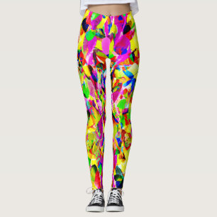 Legging Padrão Colorido de Espectro de Abstrato
