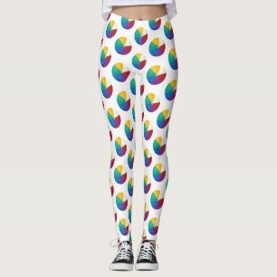 Legging Padrão Colorido de Verão da Bola de Praia