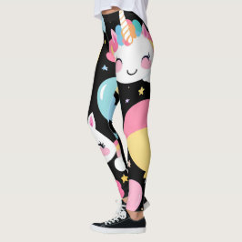 Legging padrão colorido do balão arco-íris Unicorn para el