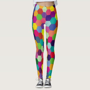Legging Padrão Colorido Moderno - hipster primavera de Mod