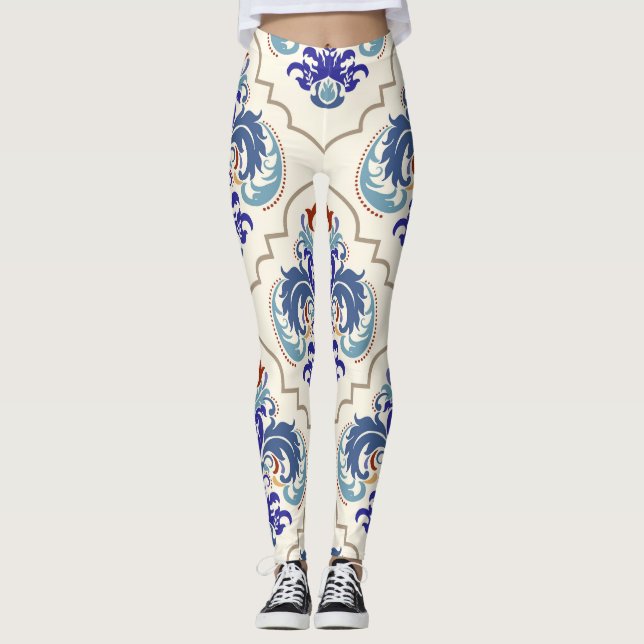 Legging Padrão Colorido Turco: Beleza Sem Fim. (Frente)