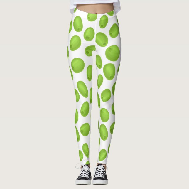 Legging Padrão com azeitonas verdes (Frente)