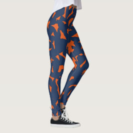 Legging Padrão Confete Terrazzo da Moda - Azul Naval e B