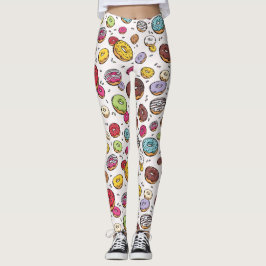 Legging Padrão contínuo de Donuts