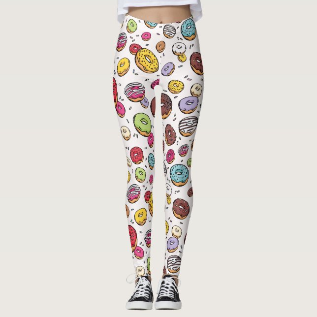 Legging Padrão contínuo de Donuts (Frente)