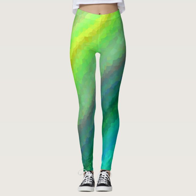 Legging Padrão contínuo de mosaico abstrato (Frente)