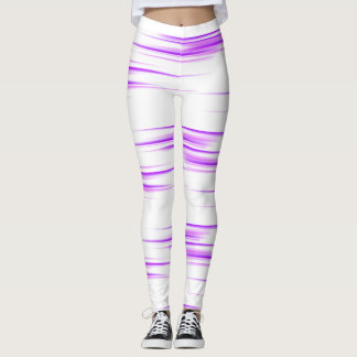 Legging Padrão contínuo de movimento roxo neon