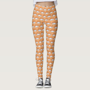 Legging Padrão contínuo de sushi nigiri Kawaii fofo