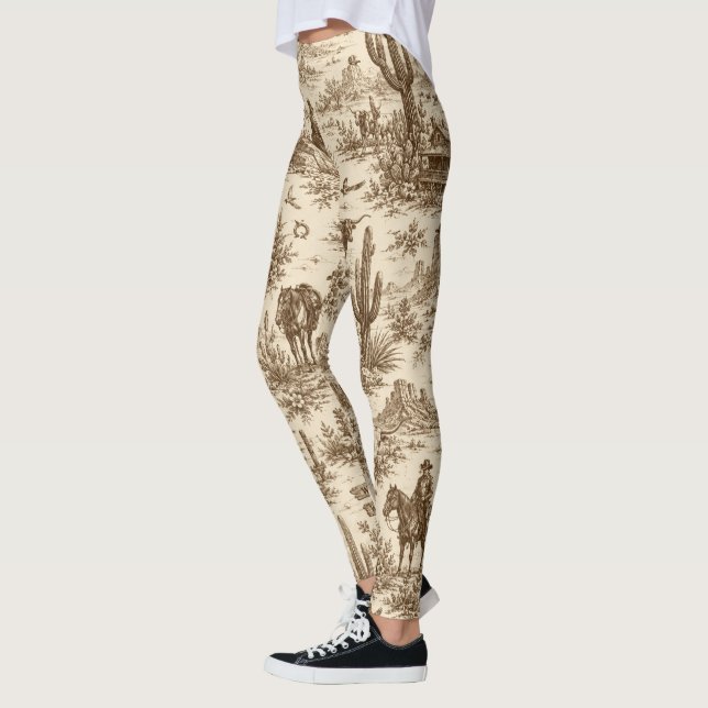Legging Padrão contínuo de Toile do Deserto Ocidental Vint (Esquerda)