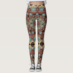 Legging Padrão contínuo multicolorido "Ratti_Creative_Arts