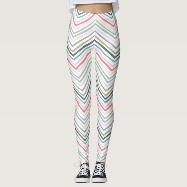 Legging Padrão contínuo pastel moderno (Frente)