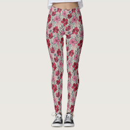 Legging Padrão Correto Floral e Rosa