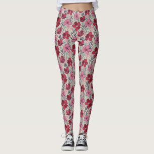 Legging Padrão Correto Floral e Rosa