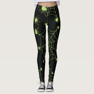 Legging Padrão Criativo da Rede de Aranha Halloween