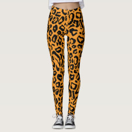 Legging Padrão da pele do leopardo