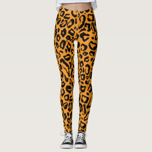 Legging Padrão da pele do leopardo