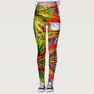 Legging Padrão Da Selva Com Textura De Folhagem