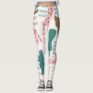 Legging Padrão da selva, impressão do leopardo, safra.