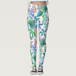 Legging Padrão das folhas tropicais